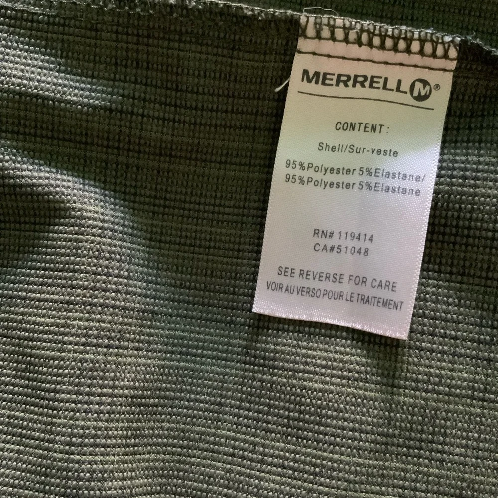 Merrell Dark Green Plaid Lightweight Jacket, Sz XL